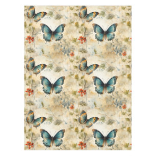Colorful Vintage Butterflies and Flowers (11) Tablecloth