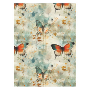 Colorful Vintage Butterflies and Flowers (4) Tablecloth