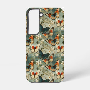 Colorful Vintage Butterflies and Flowers (5) Samsung Galaxy S22 Case