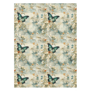 Colorful Vintage Butterflies and Flowers (6) Tablecloth