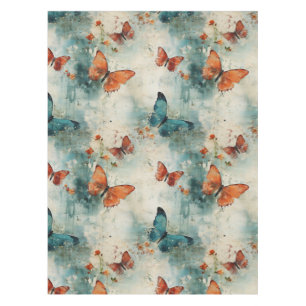 Colorful Vintage Butterflies and Flowers (9) Tablecloth