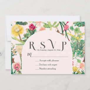 Colorful Vintage Cactus Collection Invitation