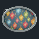 Colorful, vintage Christmas lights decor Belt Buckle<br><div class="desc">.</div>