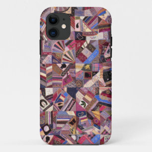 Colorful Vintage Crazy Quilt iPhone 11 Case