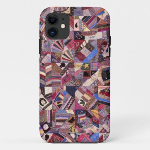 Colorful Vintage Crazy Quilt iPhone 11 Case