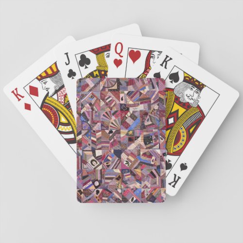 Colorful Vintage Crazy Quilt Poker Cards