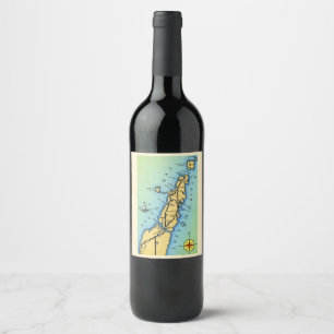 Colorful Vintage Door County Wine Label