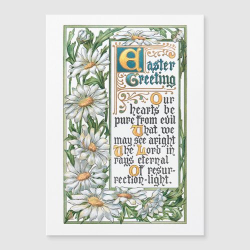 Colorful Vintage Easter Greeting with Daisies
