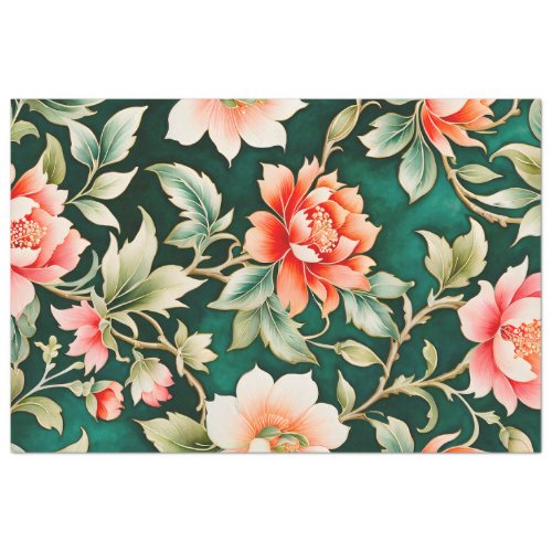 Colorful Vintage Fabric Art Tissue Paper