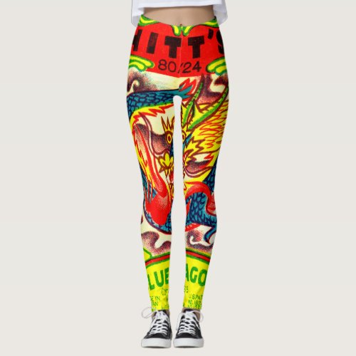 Colorful Vintage Fireworks Package Leggings