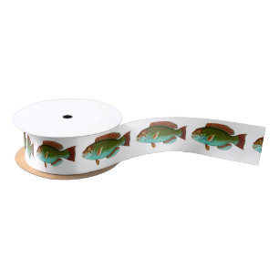 Colorful Vintage Fish Satin Ribbon