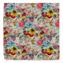Colorful Vintage Floral Bandana Colorful Vintage Floral Bandana