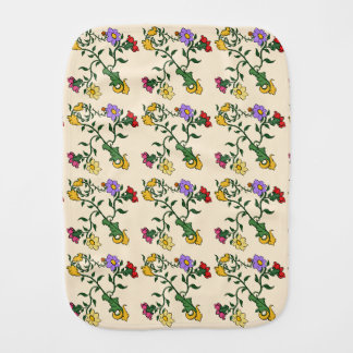 Colorful Vintage Floral Burp Cloth Botanical Baby