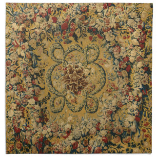 Colorful Vintage Floral Carpet Pattern Cloth Napkin