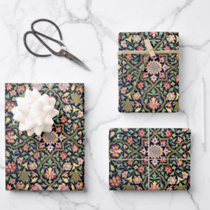 Colorful Vintage Floral Indian Mandala Pattern Wrapping Paper Sheets