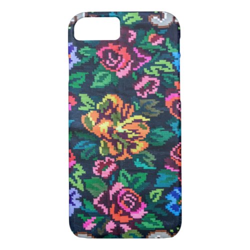 Colorful Vintage Floral Pattern No2 iPhone 87 Case