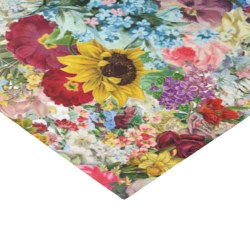 Colorful Vintage Floral tissue paper
