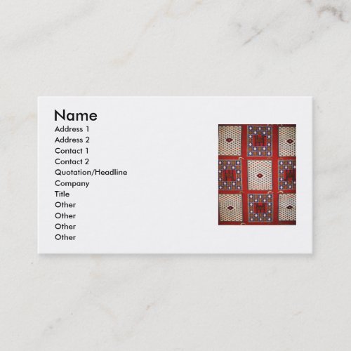 Traditional  tribal weaving textile Business cards