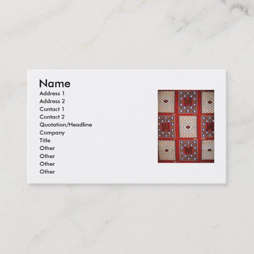 Customizable Traditional  tribal weaving textile Business cards