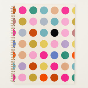 Colorful Vintage Geometric Dots Planner