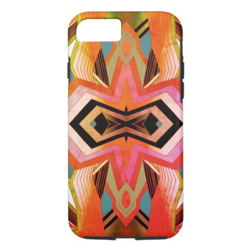 Colorful Vintage Geometric Vibes iPhone 87 Case