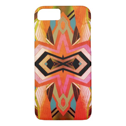 Colorful Vintage Geometric Vibes iPhone 87 Case