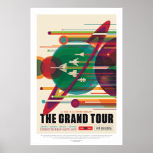 Colorful Vintage Grand Tour Space Travel
