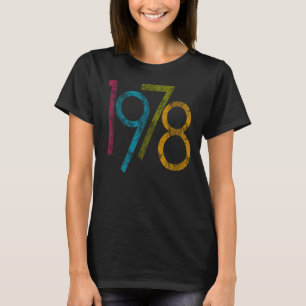 Colorful Vintage Graphic 1978 40th Birthday T-Shirt