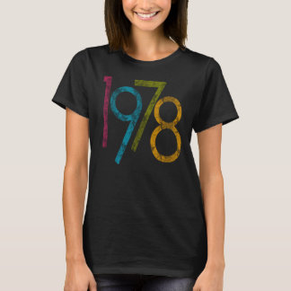 Colorful Vintage Graphic 1978 40th Birthday T-Shirt