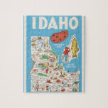 Colorful Vintage Idaho 8x10 Jigsaw Puzzle<br><div class="desc">Great pictorial map of the State of Idaho.  Perfect and fun to help kids learn more about their state and the U.S.A. .</div>