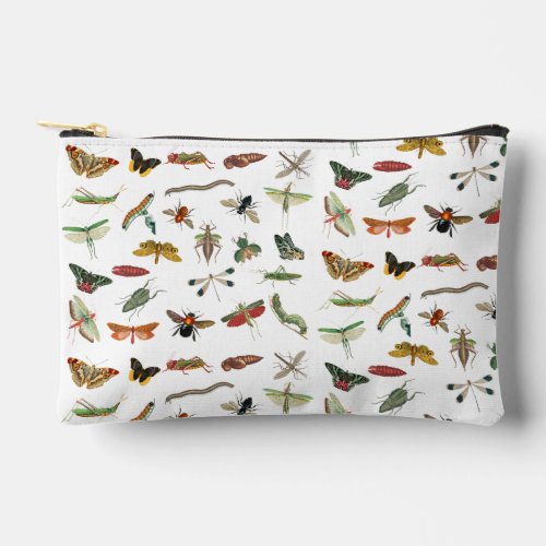 Colorful Vintage Insect Birthday Party Theme Accessory Pouch