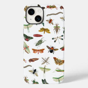 Colorful Vintage Insect Illustration Pattern Case-Mate iPhone 14 Case