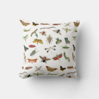 Colorful Vintage Insect Illustration Pattern