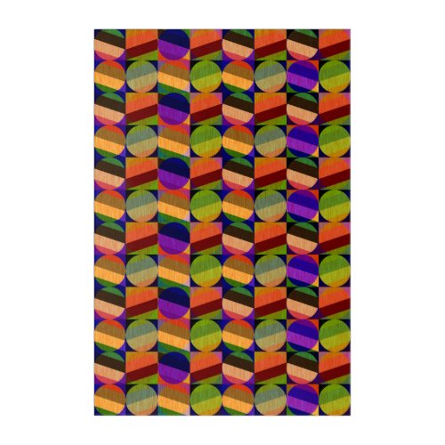 Colorful Vintage Inspired Pattern Acrylic Print