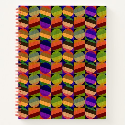 Colorful Vintage Inspired Pattern Notebook