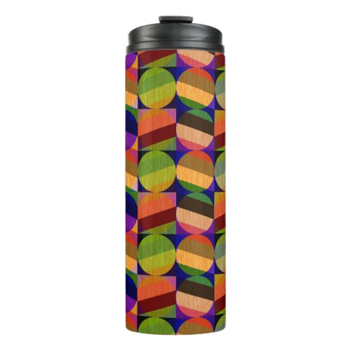 Colorful Vintage Inspired Pattern Thermal Tumbler