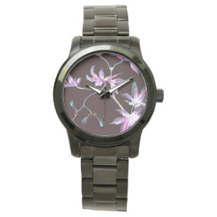 Colorful Vintage Japanese Maple Leaves Watch