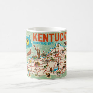 Colorful Vintage Kentucky Map Mug
