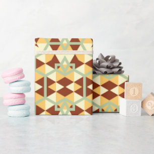 Colorful Vintage Luxurious Artisan Mummy Birthday Wrapping Paper