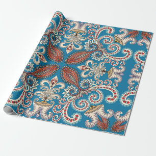 Colorful vintage mandala motifs seamless pattern wrapping paper