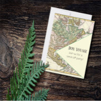 Colorful Vintage Map Bon Voyage Send Off Party