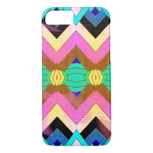 Colorful Vintage Meets Modern Pattern iPhone 87 Case