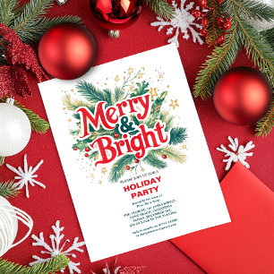 Colorful Vintage Merry & Bright Christmas Party