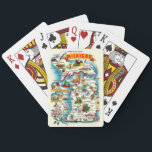 Colorful Vintage Michigan Map Playing Cards<br><div class="desc">A wonderful vintage,  colorfully illustrated postcard map of the State of Michigan we have repurposed on playing / poker cards.</div>