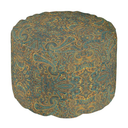 Colorful Vintage Orante Paisley 2 Pouf