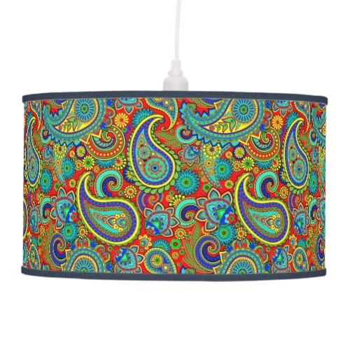 Colorful Vintage Orante Paisley Pendant Lamp