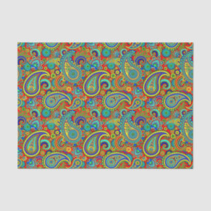 Colorful Vintage Orante Paisley Tissue Paper