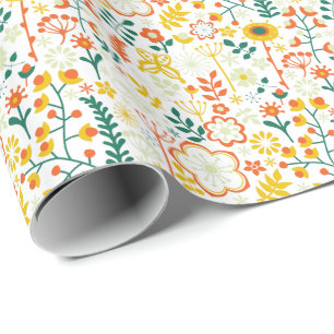 Colorful Vintage Orante Paisley Wrapping Paper