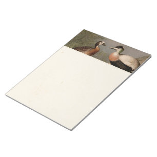 Colorful vintage painting of ducks notepad