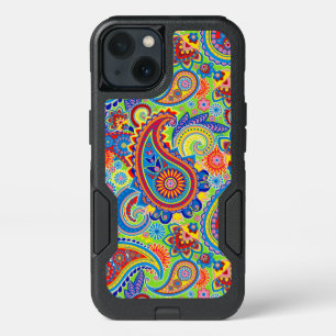Colorful Vintage Paisley Seamless Pattern iPhone 13 Case